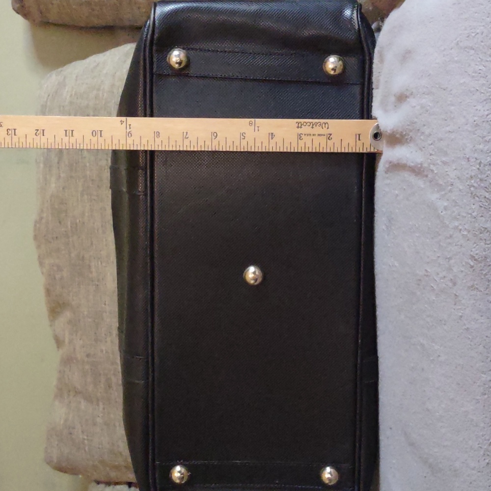 Vintage Bottega Veneta Weekend Bag large tote Travel Bag Black Leather - Picture 12 of 14